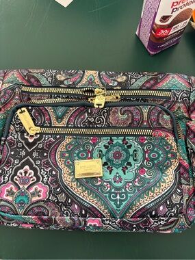 Mulanhu light life Teal, Pink & Black Paisley Crossbody Bag